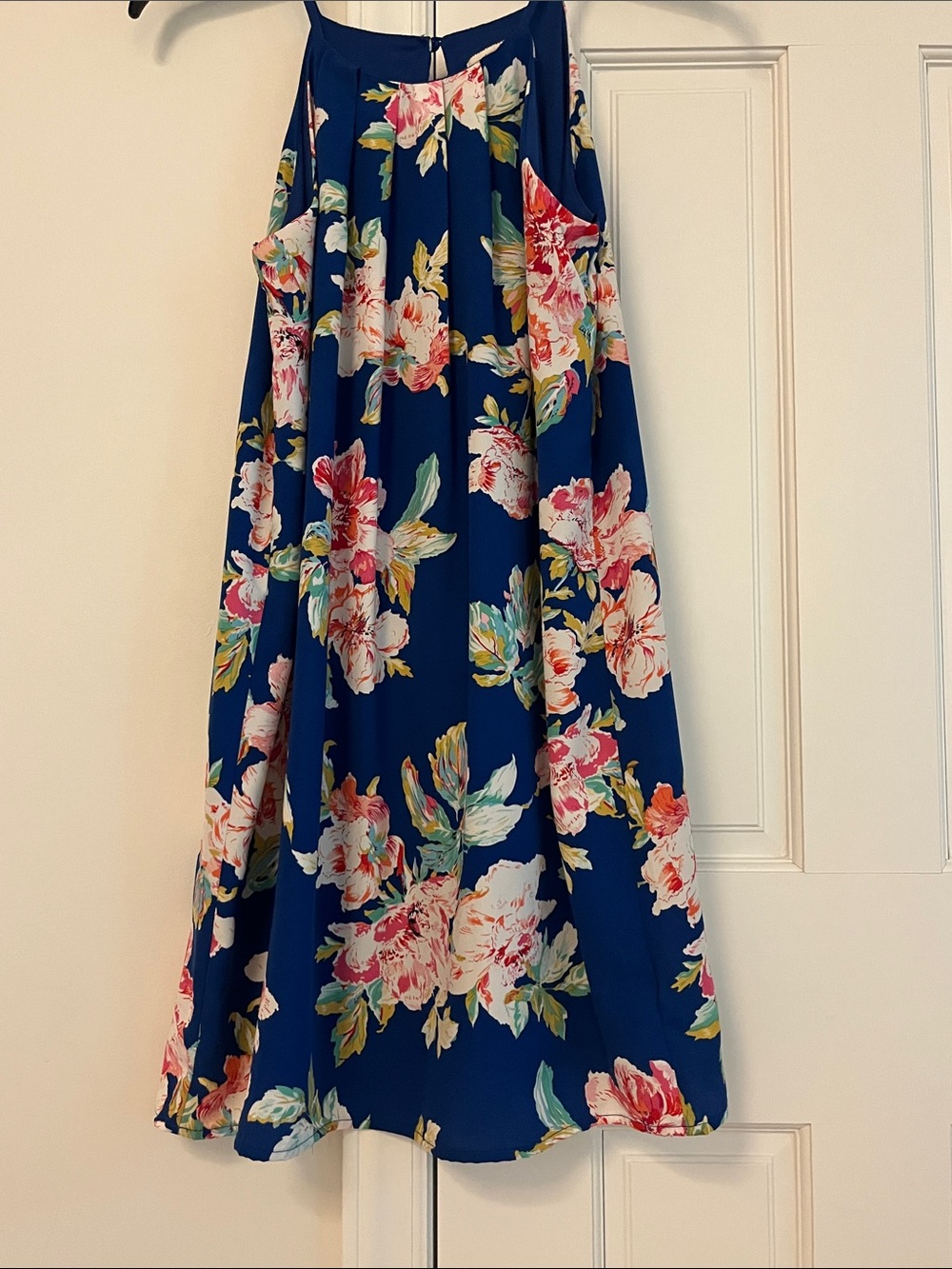 Monteau Navy Blue Floral Mini Dress